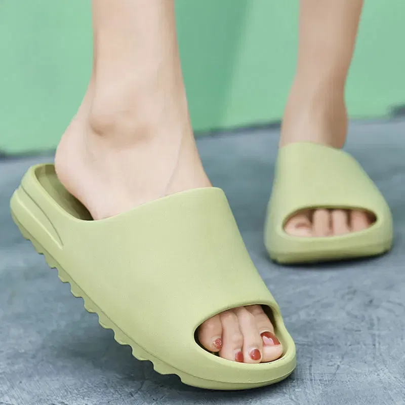 Color: Beige, Shoe Size: 36, Ships From: CHINA - Goosecret Men EVA Platform Cloud Slippers Soft Sole Sandals Non-Slips Bedroom Slides Male Cozy Home Shoes Soft Sole Beach Slides