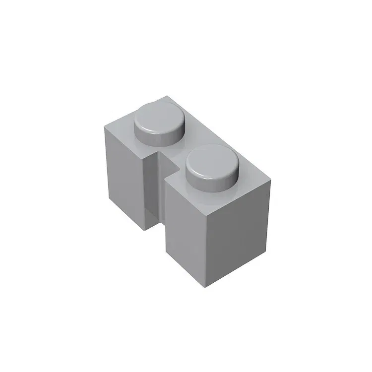 Color: Silver - Gobricks GDS-798 BRICK 1X2 W. GROOVE compatible with lego 4216 children's toys Assembles Building Blocks Technical