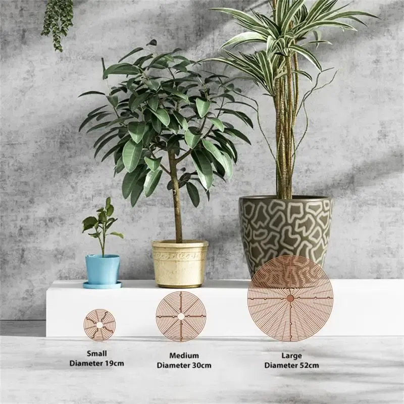 Color: Orange, Ships From: CHINA - Plant Pot Soil Guard With Nails Plant Pot Grid Flower Pot Cover Baby Safety Mouse Plant Protector Repel Cats Garden Household