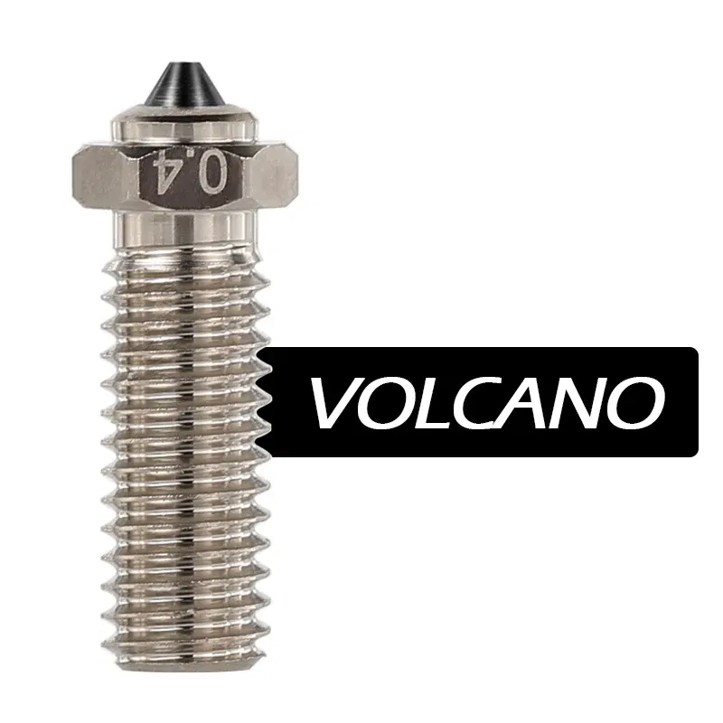 Color: green, Size: 0.4mm - Mellow DLC Hardened Steel & Copper Wear Resistant Bimetal HC Nozzle For V6 / Volcano /Mk8 Hotend Neptune4 K1 Nozzle 3D Printer