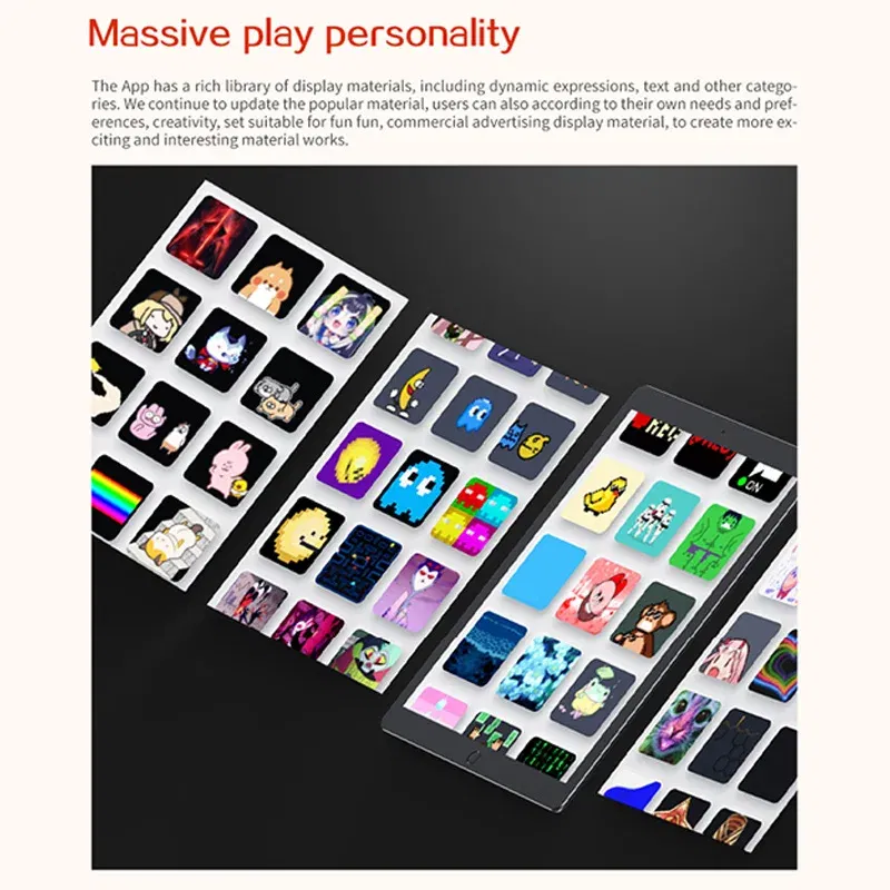 Color: black - School Backpack Led Screen Cell Phone Programming DIY Pattern Lightweight Hard Case  Women Travel Backpack College Backpacks