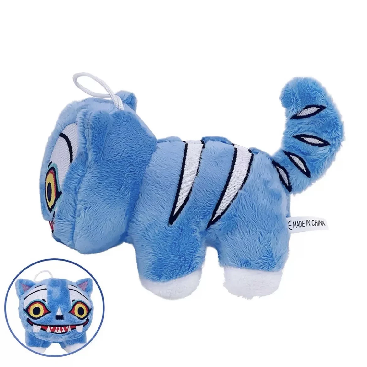 Color: CRIMSON - TreasuringU New hot Kpop Demon Plush Toys Game Hunters Tiger Stuffed Toy Doll Blue Tiger Animals Plushie Birthday Gifts