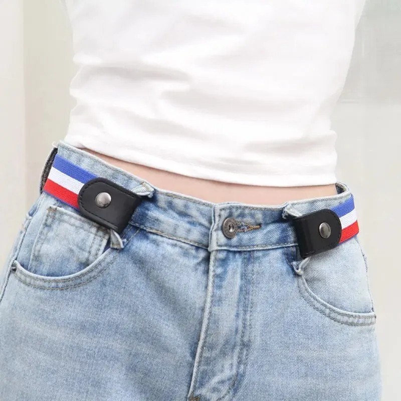 Simple & Fashionable Elastic Belt  Adjustable Woven Invisible Seamless Belt