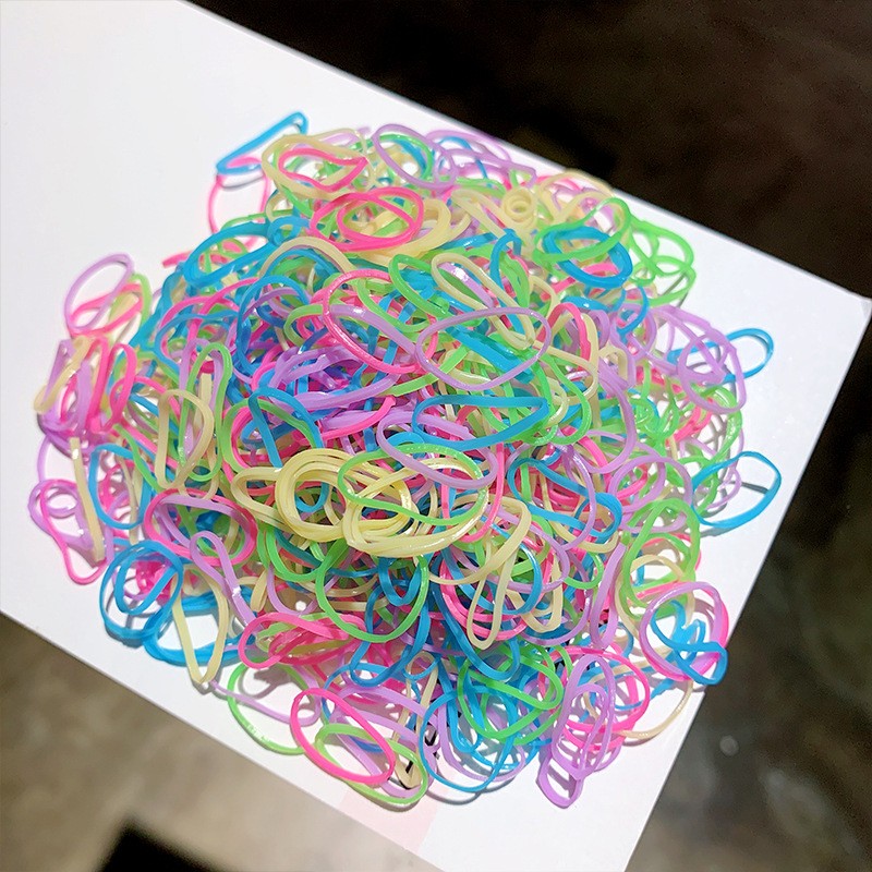 1000pcs Colorful Small Disposable Hair Bands