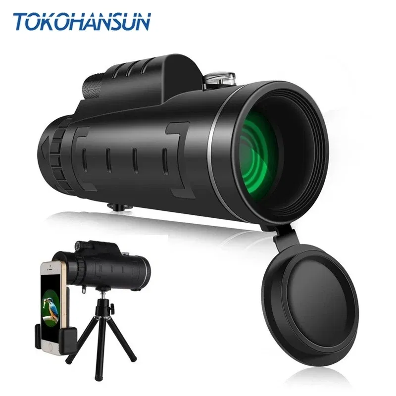Color: Black - Universal 40X60 Optical Glass Zoom Telescope Telephoto Mobile Phone Lens For iPhone 8 11 Huawei Samsung All Smartphones Lenses