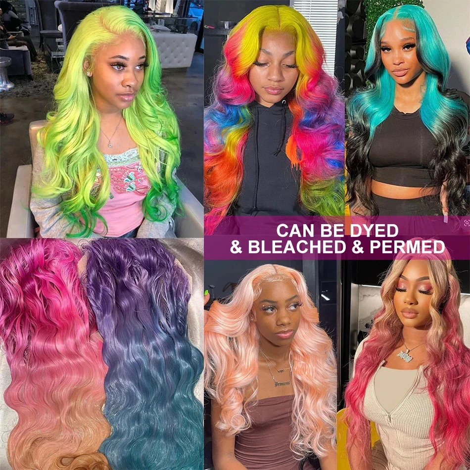 Color: Orange, Stretched Length: 36inches, Density: 210%, Ships From: CHINA - 613 Blonde Lace Front Wig Human Hair Body Wave 13X6 Hd Lace Frontal Wig 13X4 Lace Front Human Hair Wig Hd Lace Wig For Women