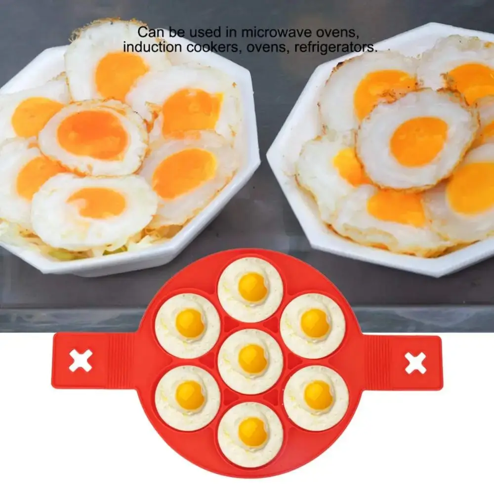 Color: Army Green - Egg Pancake Ring Non-stick Pancake Machine Mold Silicone Egg Frying Pan Forming Machine Omelet Mold Kitchen Baking Accessories