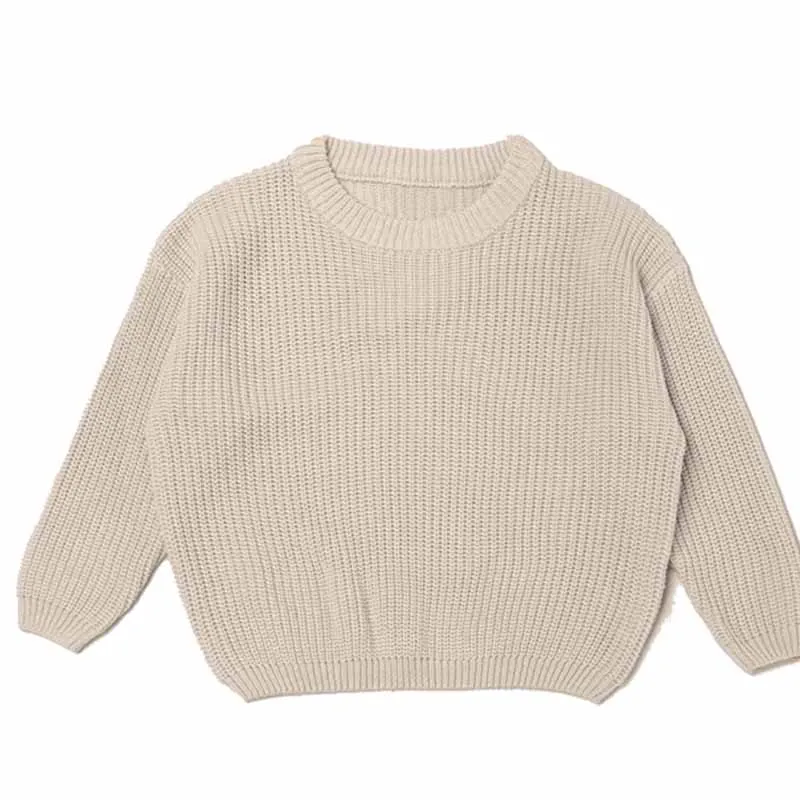 Color: Beige, Size: S, Age Range: 0-3M - Personalized sweaters for cherished babies.Celebrate your little one's name with unique, custom-made thick knitted sweaters