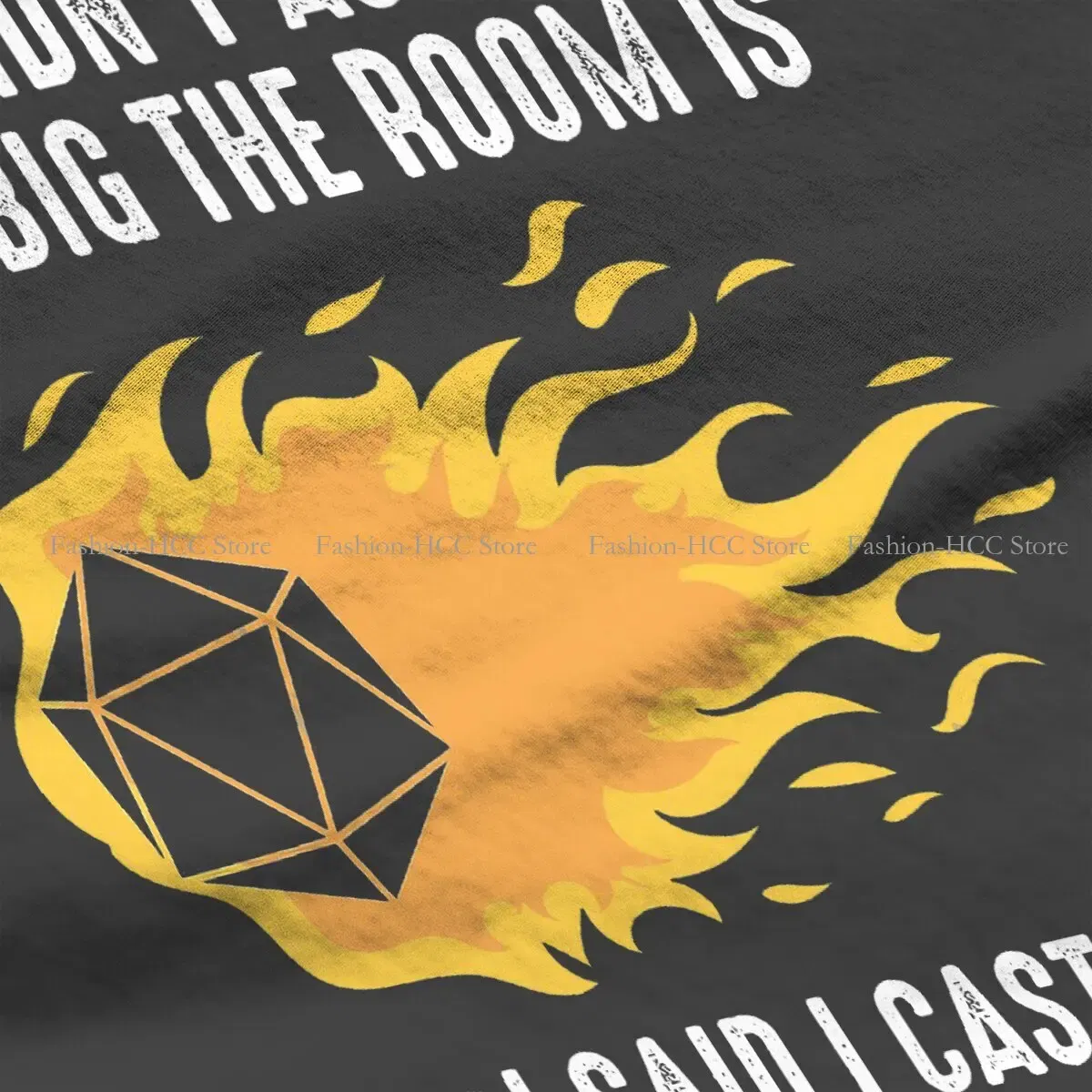 Color: WHITE, Size: M - I Cast Fireball Wizard Sorcerer DM Gift TTRPG Newest Polyester TShirts DND Game Female Graphic Streetwear T Shirt Round Neck