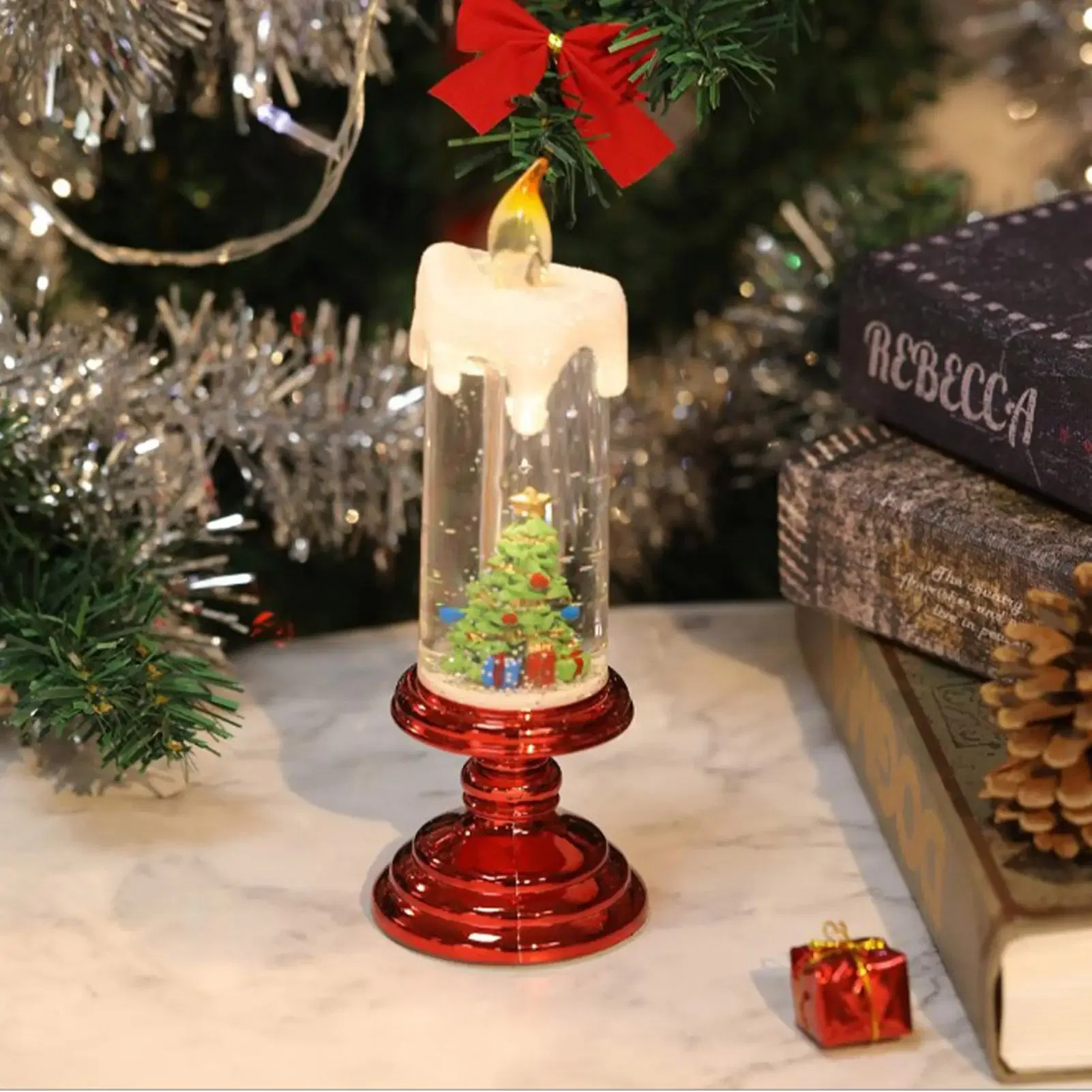 Color: Yellow, Ships From: spain - Led Christmas Candles Christmas Candles With Pedestal Christmas Party Ornament For Him Her Christmas Gift For Changing
