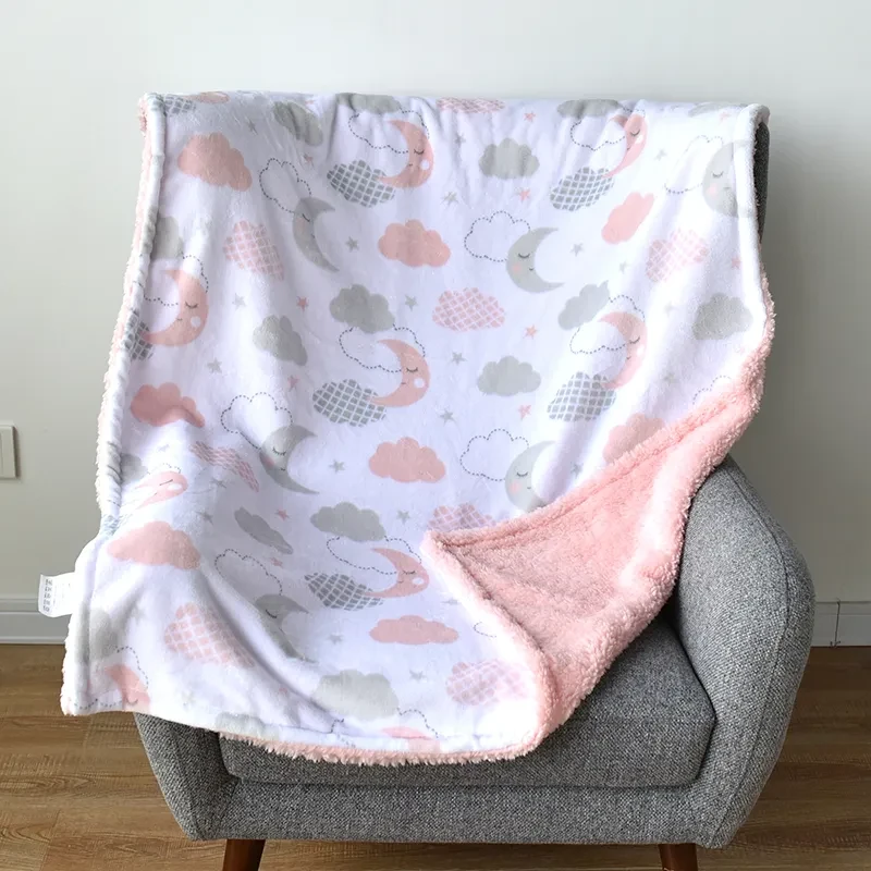 SnuggleSoft Baby Flannel Shawl Blanket