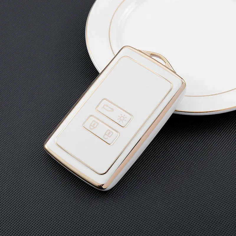 Color Name: GRAY - TPU Car Remote Key Cover Case Fob for Renault Captur Megane Talisman Espace Clio Zoe Koleos Scenic 4 Arkana Dacia Sandero Card