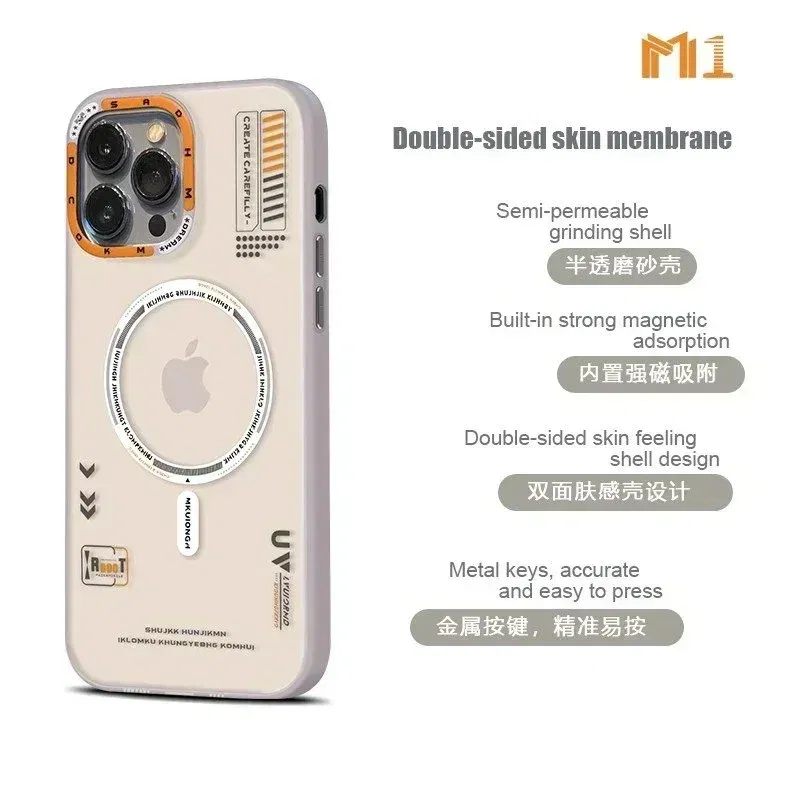 Color: SKY BLUE, Material: Cotton Fabric - Matte Magnetic Phone Case For iPhone 12 13 14 15 16 Pro Max Megsafe Wireless Charge Frosted Back Metal Lens Frame Buttons Cover