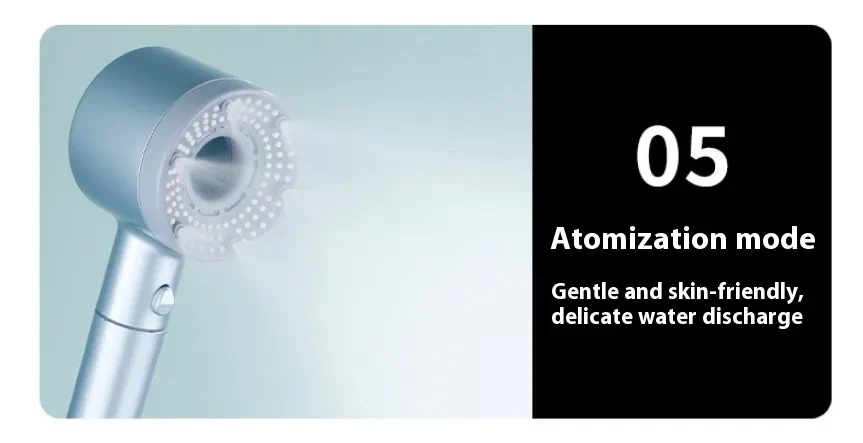 Spray Hair Dryer Shower Head One-click Water Stop Boost Nozzle