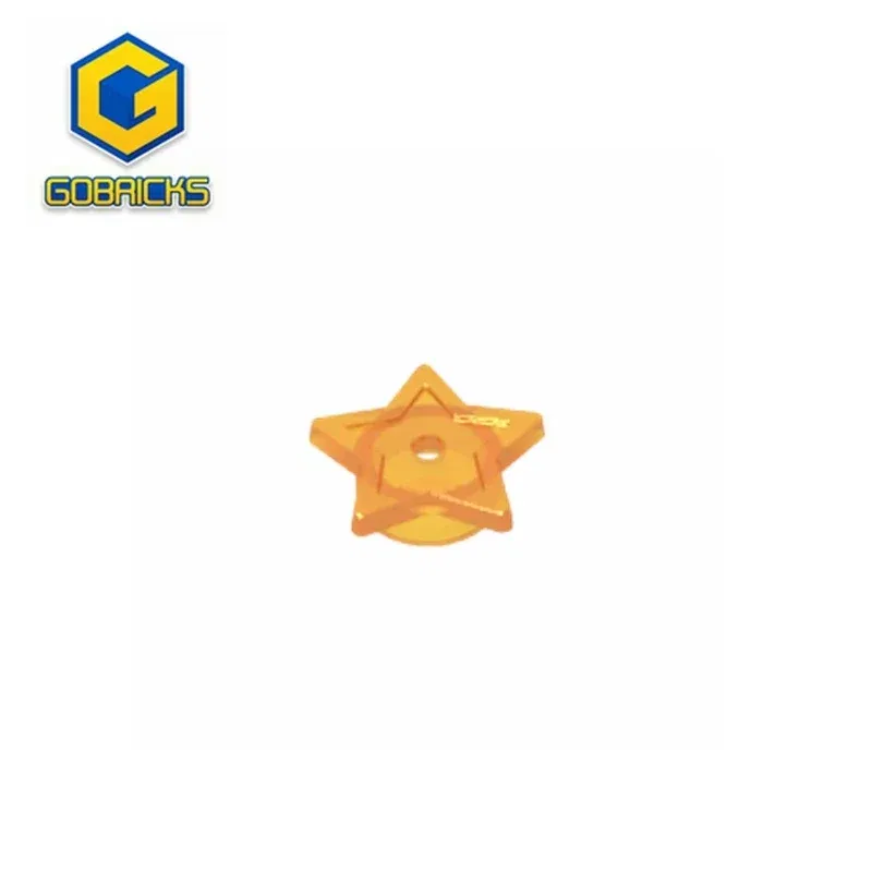 Color: Pink - Gobricks GDS-90488 Plate, Round 1 x 1 with Star and Small Pin Hole compatible with lego 28619 11609 pieces of children's toys