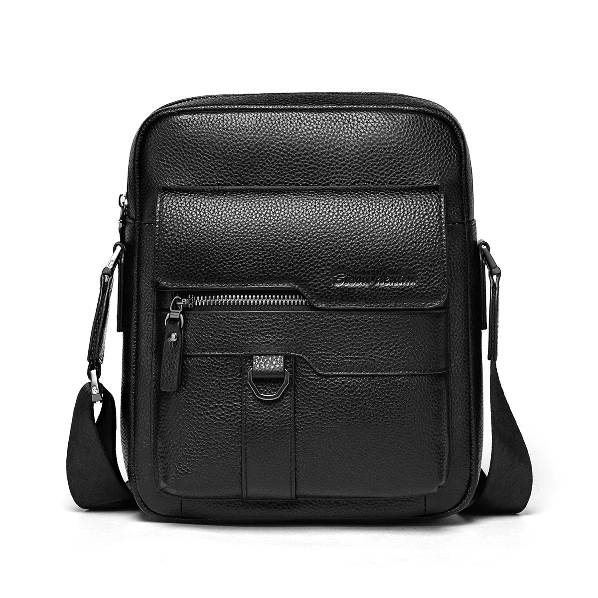 Color: Blue, Ships From: CHINA - BISON DENIM Genuine Leather Crossbody Bag Men Women Messenger Casual Cowhide Shoulder Bag High Quality Business Male Handbags