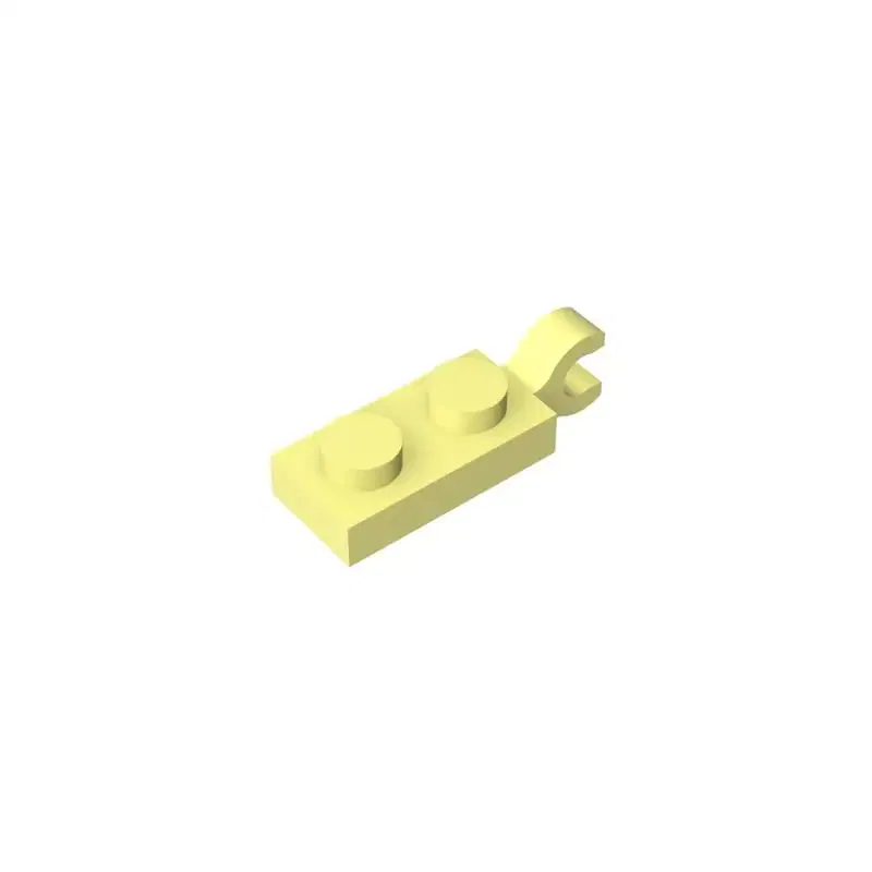 Color: Trans-green - Gobricks 10PCS Bricks PLATE 2X1 W/HOLDER VERTICAL Compatible with 63868 children's toys Assembles Building Blocks Technical 2022