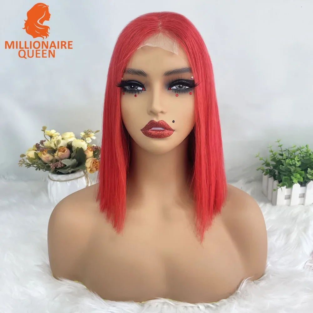 Color: 1B/27HL, Stretched Length: 8inches, Density: 250%, Lace Size: 2x6 - Highlight P4/30 Brown Vietname Bone Straight Bob Wig Super Double Drawn Human Hair 2x6 Glueless Lace Closure Wig For Black Women