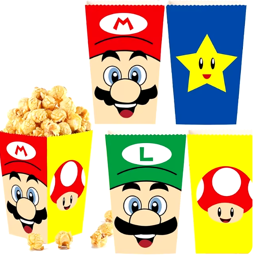 10pcs Super Mario Bros Popcorn