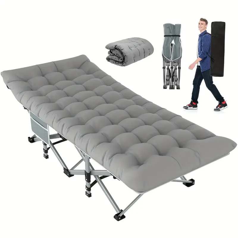 Folding Camping Cot with Mattress