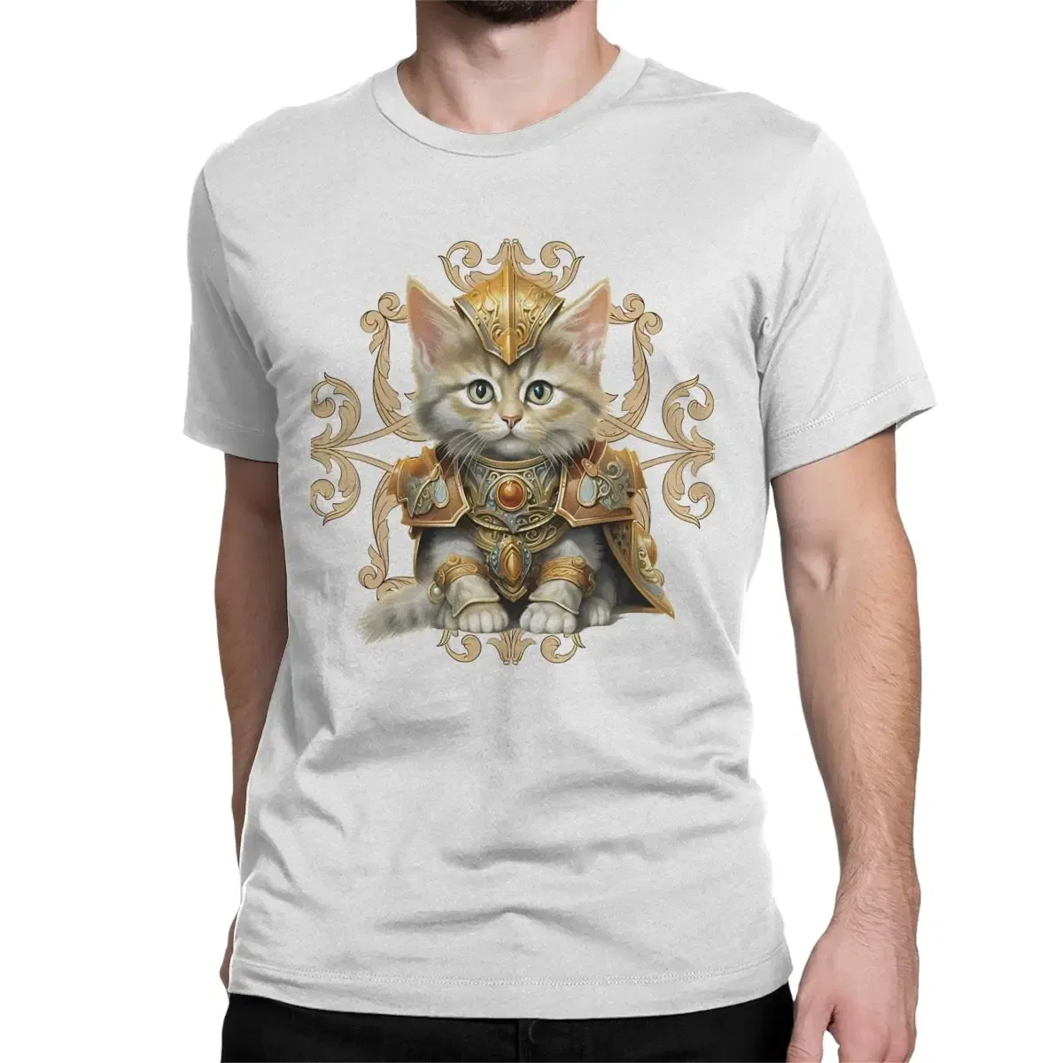 Color: Khaki, Size: 4XL - Awesome Adeptus Astartes T-Shirt Men Women's O Neck Pure Cotton T Shirts W-Warhammer 40k Short Sleeve Tee Shirt 6XL Tops