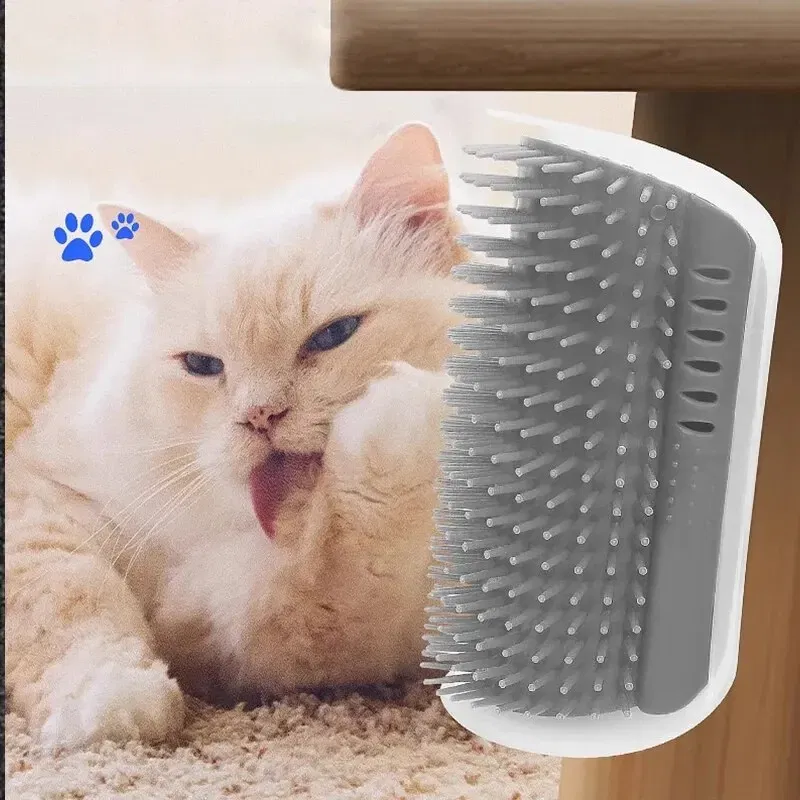 Color: Pink - Pet Cat Corner Scratcher Massager Cat Scratching Scratching Scratching Scratching Scratching Scratching Scratching Scratcher Cat