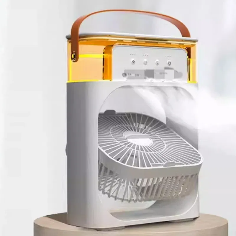 Color: Green - Portable 3 In 1 Humidifier Fan AIr Conditioner Household Small Cooler Hydrocooling Air Adjustment 3 Speed Fans For Home Office