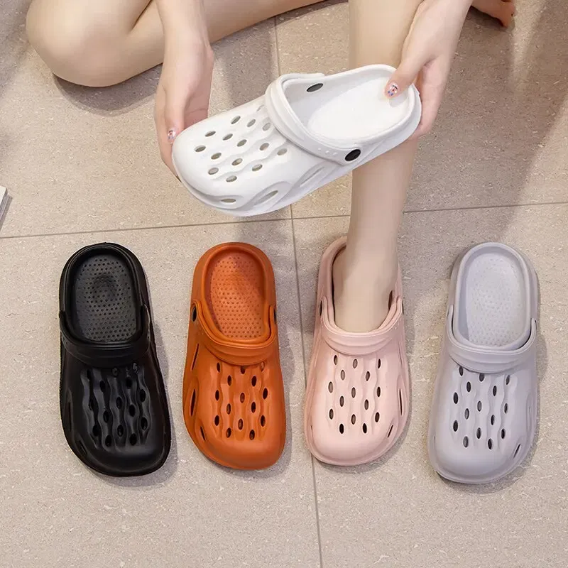 Shoe Size: 38, Color: Pink - Clogs Women Sandals Summer Casual EVA Lightweight Outdoor Women's Shoes Anti Slip Thick Sole Beach Slides Couple Garden Shoes