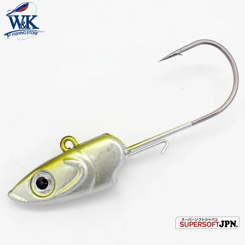 Color: Black - WK Strong 8/0 90g and 6/0 60g Jig Hooks Big Jig Head for Soft Lure Weighted Fishing Hooks Colorful JIGS