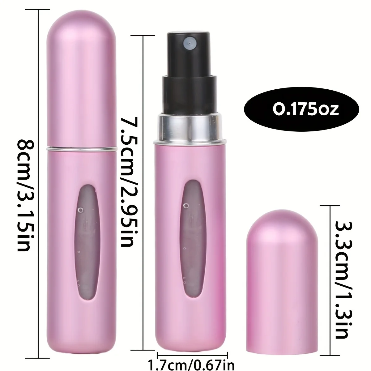 Color: Army Green - 5ml Perfume Refill Bottle Portable Mini Refillable Spray Jar Scent Pump Empty Cosmetic Containers Atomizer for Travel Tool Hot