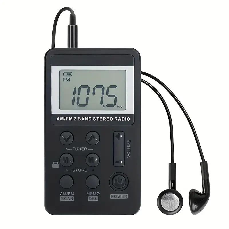 Pocket Radio AM/FM With 3.5mm Earphones