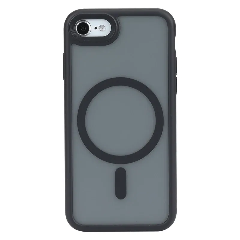 Color: black, Material: EVA - Magnetic Luxury Matte Translucent Armor Shockproof Case For iPhone 7 8 SE2 SE3 7Plus 8Plus For Magsafe Wireless Charge Cover
