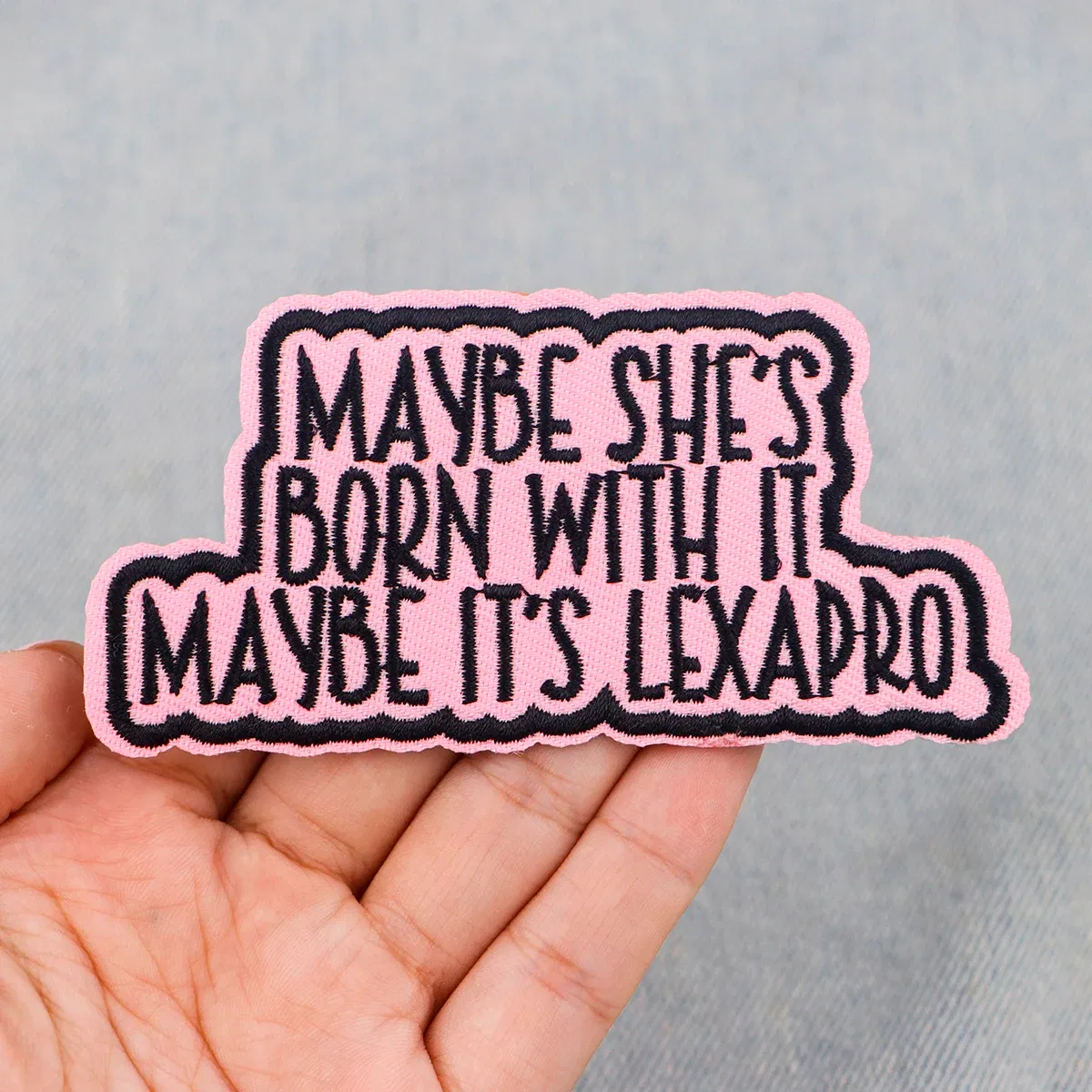 Color: DULL - Letters Embroidery Patch Funny Quotes Iron On Patches For Clothing Thermoadhesive Patches On Clothes DIY Sew Badges