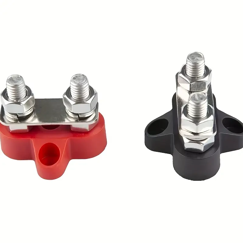 Battery Power Distribution Terminal Block DC 48V Dual M8 Posts Battery Junctio