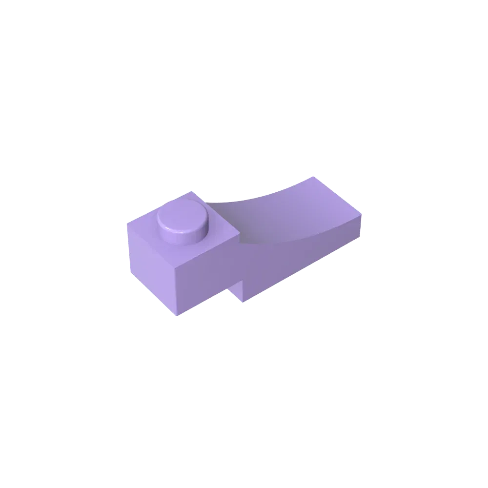 Color: Apricot - Gobricks GDS-2183 Brick Curved 3 x 1 with 2/3 Inverted Cutout compatible with lego 70681 Assembles Building Blocks