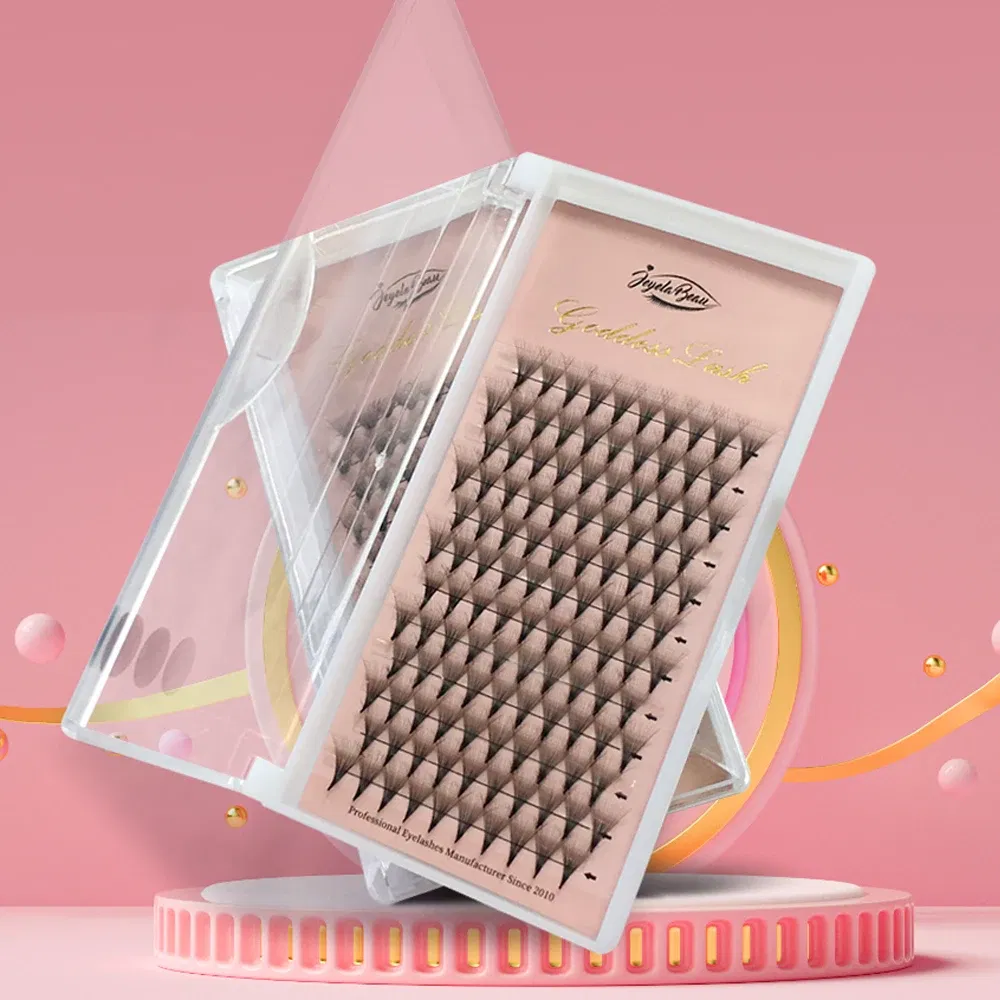 Color: Black & Silver, Curl: C, Thickness: 0.07mm, Length: 14mm, Ships From: CHINA - Goddess 12D/14D/16D/20D Premade Fan Eyelash Extensions Natural Soft Russian Volume Lashes Faux Mink Individual Lash Extensions