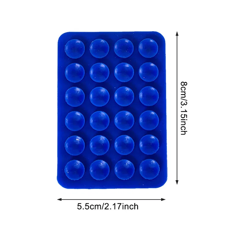 Color: WHITE - Double Side Silicone Suction Pad For Mobile Phone Fixture Suction Cup Backed Adhesive Silicone Rubber Sucker Pad For Fixed Pad