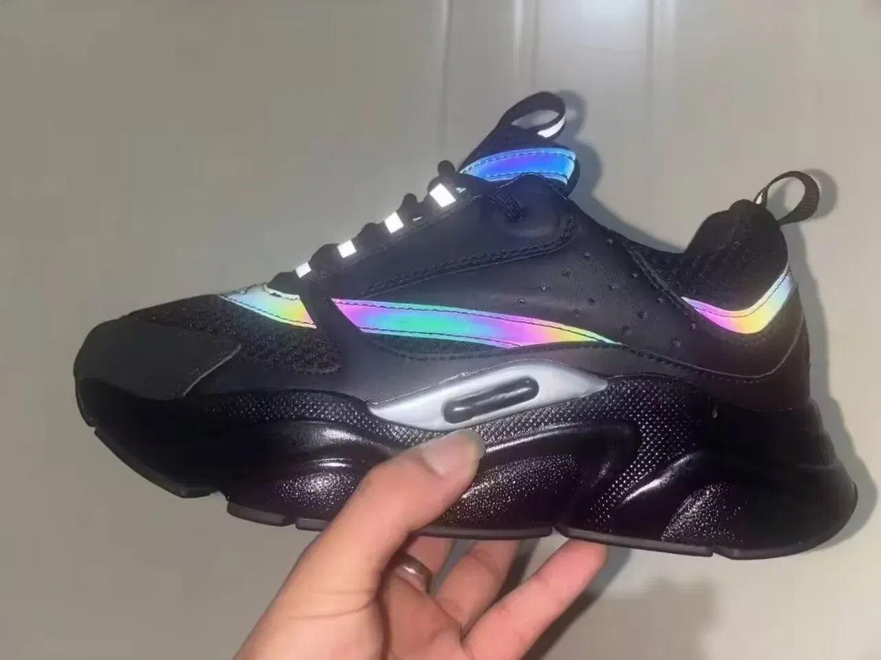 Color: green, Shoe Size: 44 - 2025 new B22 sports and leisure thick soled fashionable retro breathable men's and women's height increasing casual shoes
