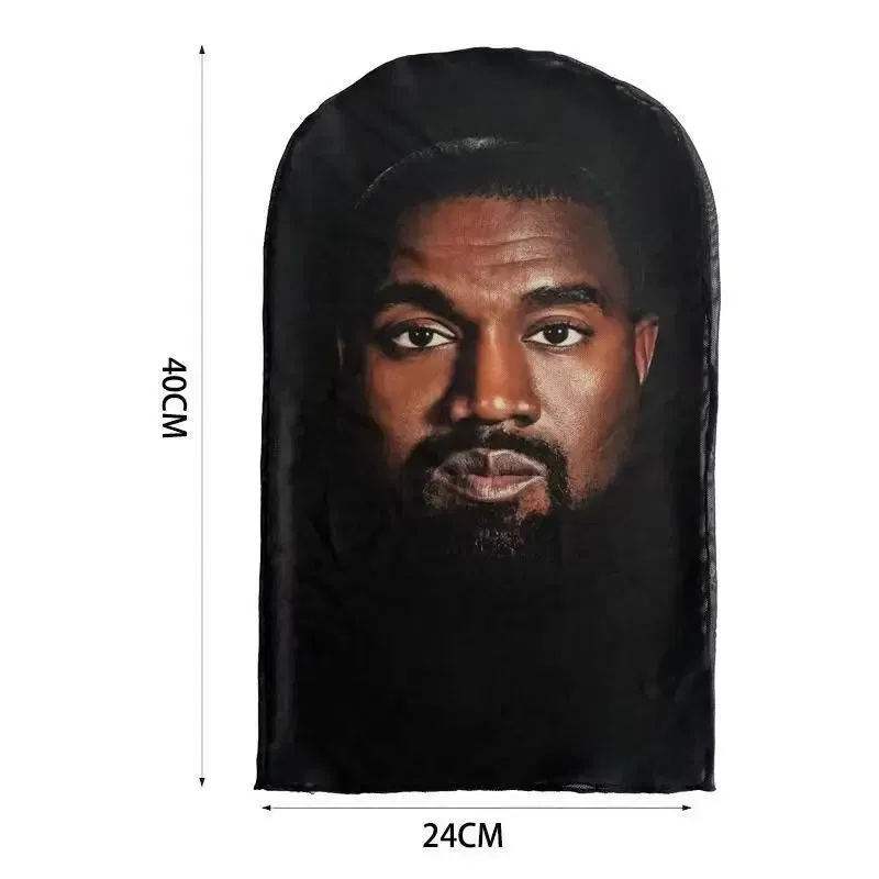 Color: Brown - New 3D Printed Kanye Mask Elastic Mesh Full Face Mask for Men Women Cosplay Headwear Hip Hop Fashion Balaclava Hood Hat Headgear