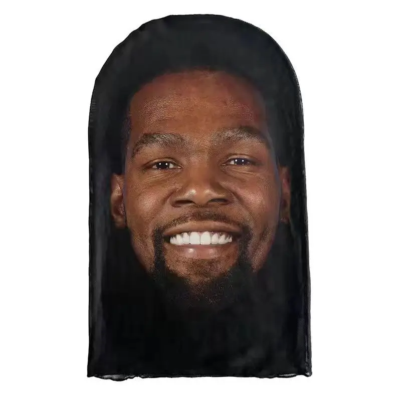 Color: Brown - New 3D Printed Kanye Mask Elastic Mesh Full Face Mask for Men Women Cosplay Headwear Hip Hop Fashion Balaclava Hood Hat Headgear