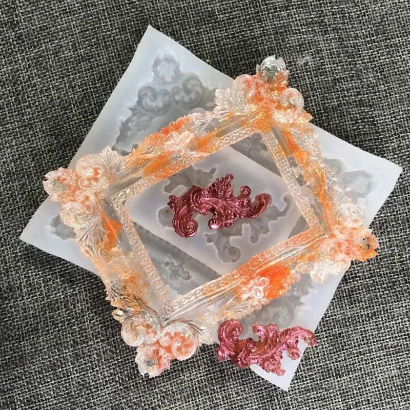 Silicone mold for photo frame