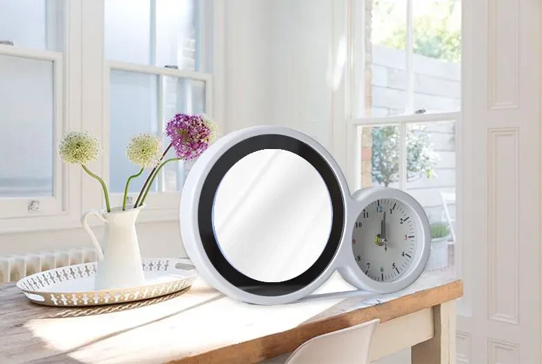 Mirror Photo Frame With Clock