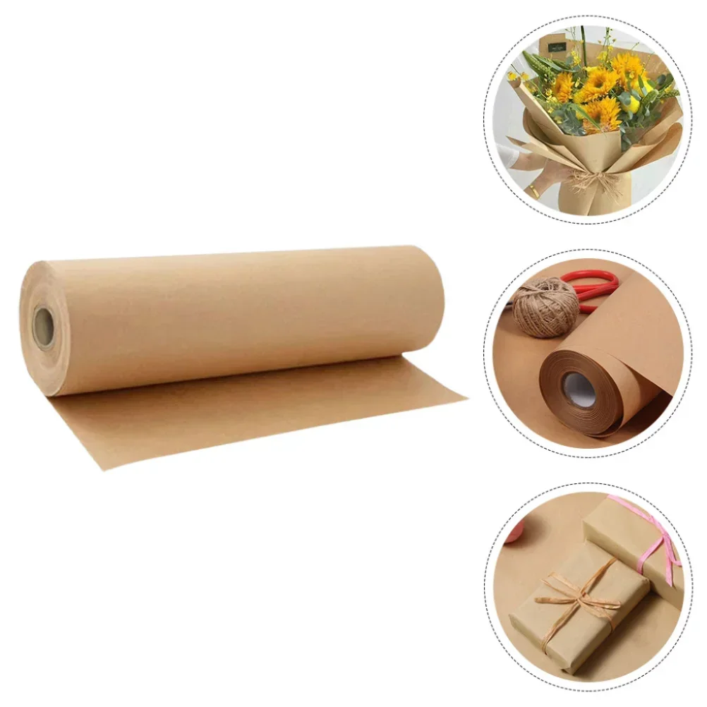 Color: MULTI - Brown kraft Paper Rolls, Gift Wrapping, Wrapping Paper, Shipping, Bulletin Boards, Crafts, DIY Making