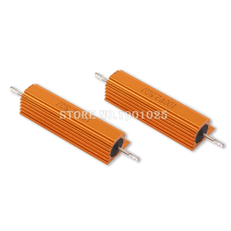 Resistance: 0.27R - New RX24 Aluminum Power Metal Shell Case Wirewound Resistor BXV 50W 100W  0.01R ~ 100K 1 6 8 10 20 200 500 1K 10K Ohm Resistance