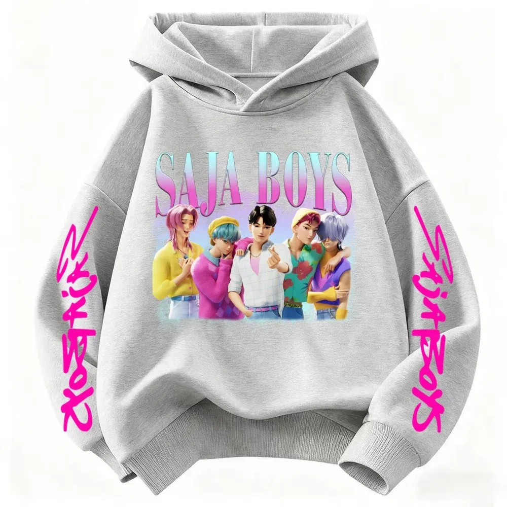 Color: black, Kid Size: 7 - k-pop sajaboys  Christmas Kpop Witch Hunt Group Autumn/Winter Cartoon Hoodie Set for Boys, Girls & Kids ?»?