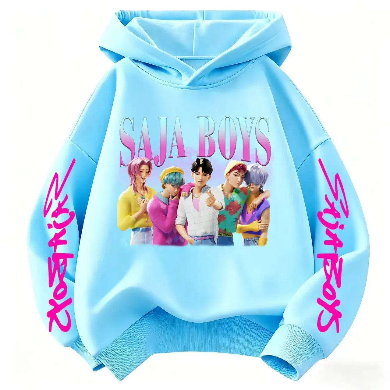 Color: black, Kid Size: 7 - k-pop sajaboys  Christmas Kpop Witch Hunt Group Autumn/Winter Cartoon Hoodie Set for Boys, Girls & Kids ?»?