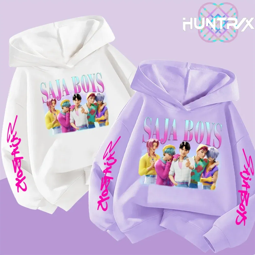 Color: black, Kid Size: 7 - k-pop sajaboys  Christmas Kpop Witch Hunt Group Autumn/Winter Cartoon Hoodie Set for Boys, Girls & Kids ?»?