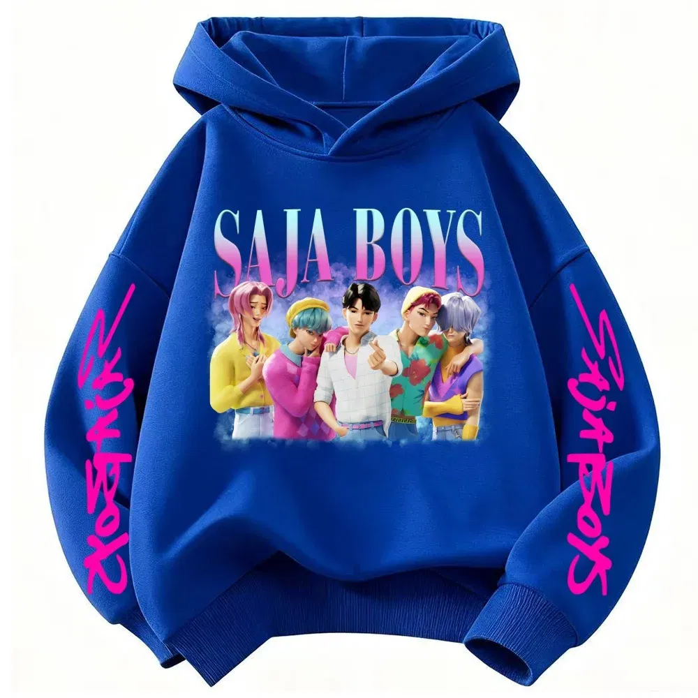 Color: black, Kid Size: 7 - k-pop sajaboys  Christmas Kpop Witch Hunt Group Autumn/Winter Cartoon Hoodie Set for Boys, Girls & Kids ?»?