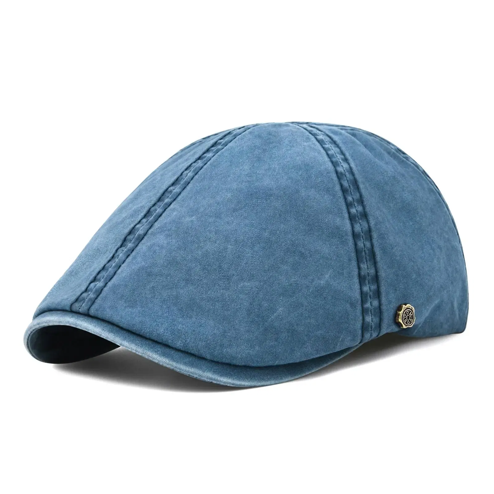 Color: Yellow, Hat Size: One Size - VOBOOM 100% Man's Beret Cotton Gatsby Hat Ivy Cap Irish Hunting Newsboy Cap Flat Cap Cabbie Hats Driving Golf Caps