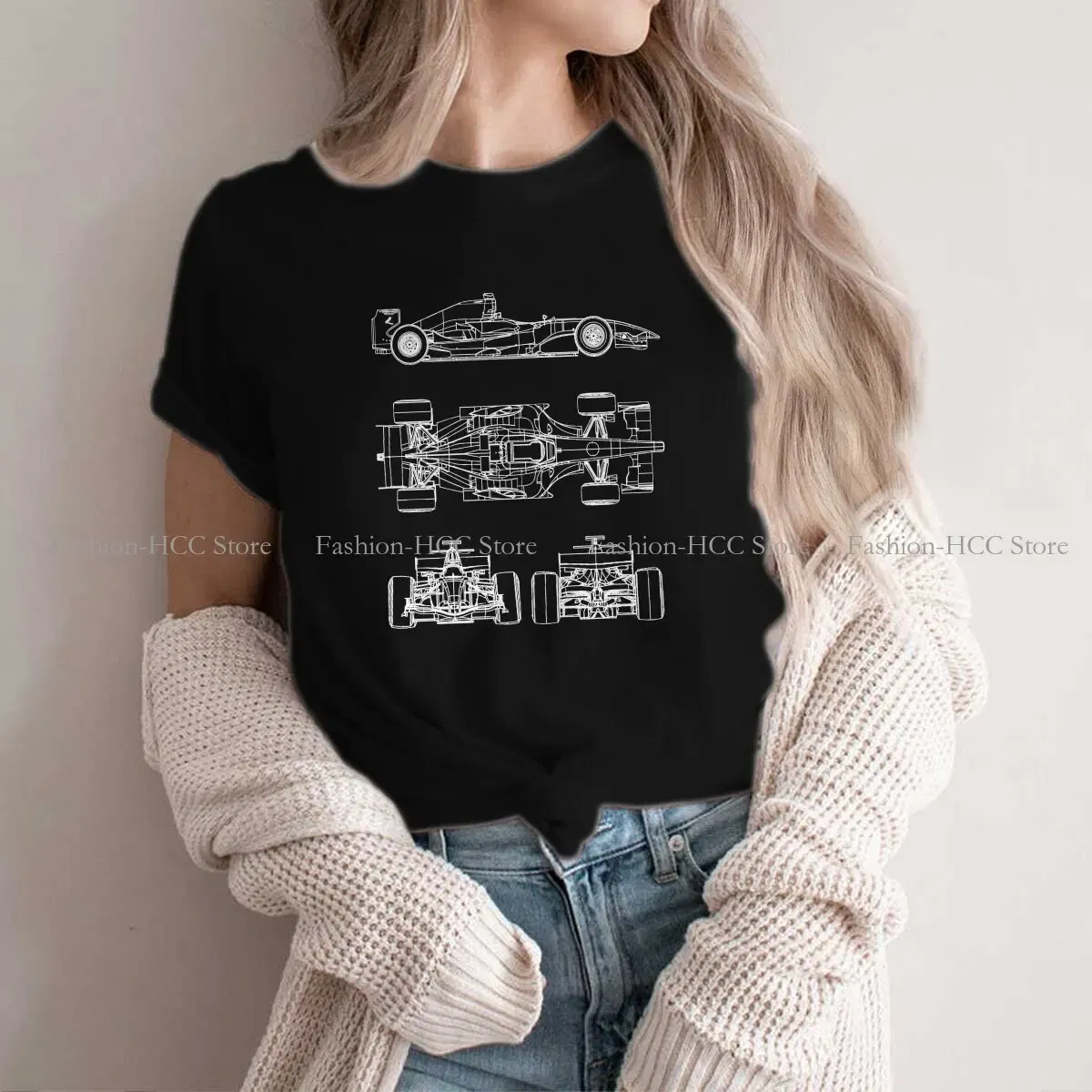 Color: black, Size: XL - Race Car Project Special Polyester TShirt Formulate 1 Top Quality Creative Clothes  T Shirt Stuff